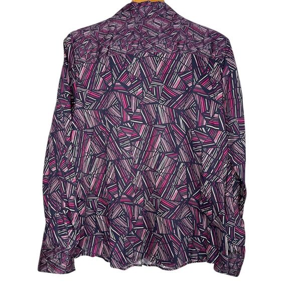 Foxcroft Heritage Non-Iron Purple Long Sleeve Button Down Blouse Sz 16 - Picture 2 of 3
